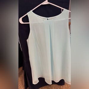 White House Black Market Light Blue Sleeveless Top